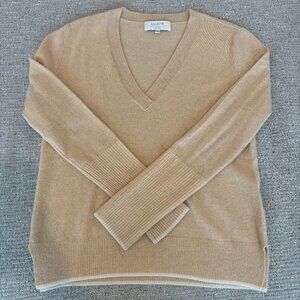 La Ligne Wool and Cashmere V-Neck Pullover Sweater
